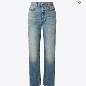 Tory Burch Straight Wide Leg Jeans